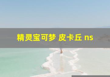 精灵宝可梦 皮卡丘 ns